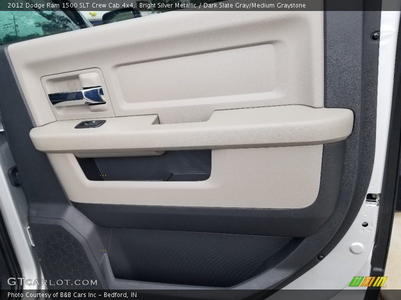 Bright Silver Metallic / Dark Slate Gray/Medium Graystone 2012 Dodge Ram 1500 SLT Crew Cab 4x4