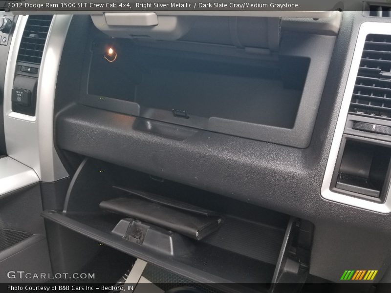 Bright Silver Metallic / Dark Slate Gray/Medium Graystone 2012 Dodge Ram 1500 SLT Crew Cab 4x4