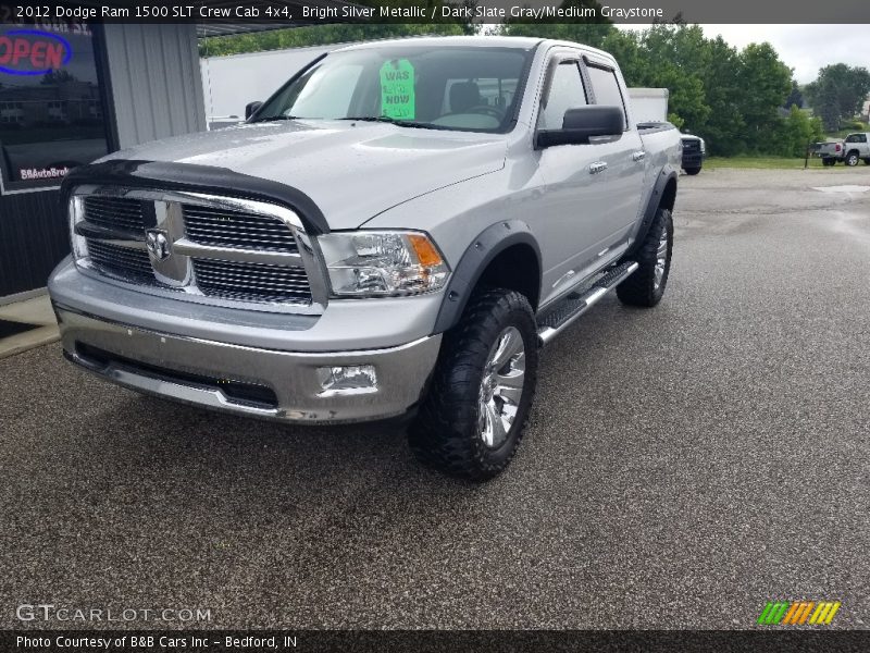 Bright Silver Metallic / Dark Slate Gray/Medium Graystone 2012 Dodge Ram 1500 SLT Crew Cab 4x4
