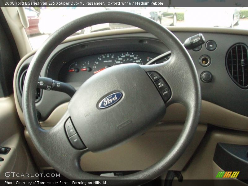Oxford White / Medium Pebble 2008 Ford E Series Van E350 Super Duty XL Passenger
