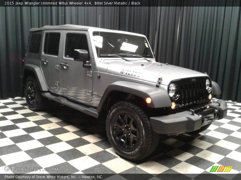 Billet Silver Metallic / Black 2015 Jeep Wrangler Unlimited Willys Wheeler 4x4