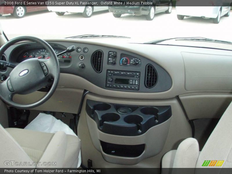 Oxford White / Medium Pebble 2008 Ford E Series Van E350 Super Duty XL Passenger