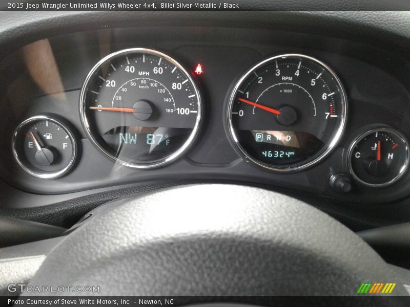 Billet Silver Metallic / Black 2015 Jeep Wrangler Unlimited Willys Wheeler 4x4
