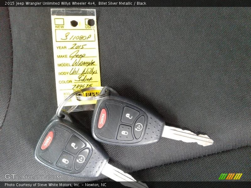 Billet Silver Metallic / Black 2015 Jeep Wrangler Unlimited Willys Wheeler 4x4