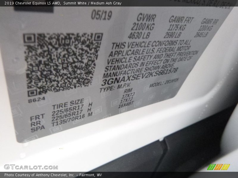 Summit White / Medium Ash Gray 2019 Chevrolet Equinox LS AWD