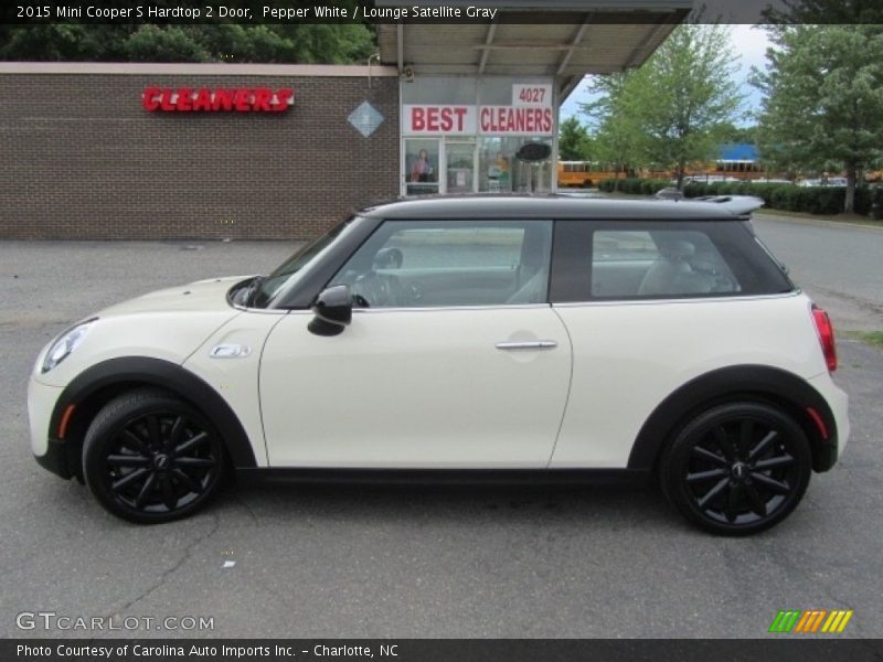 Pepper White / Lounge Satellite Gray 2015 Mini Cooper S Hardtop 2 Door