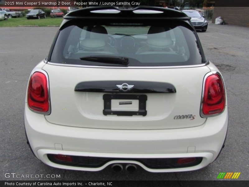 Pepper White / Lounge Satellite Gray 2015 Mini Cooper S Hardtop 2 Door