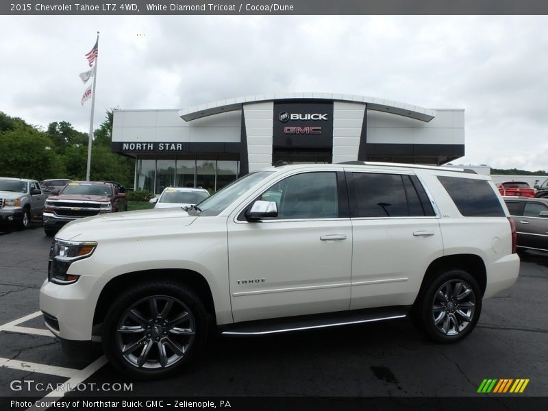 White Diamond Tricoat / Cocoa/Dune 2015 Chevrolet Tahoe LTZ 4WD