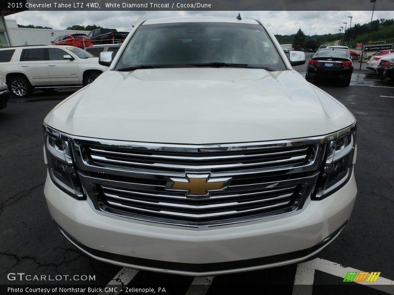 White Diamond Tricoat / Cocoa/Dune 2015 Chevrolet Tahoe LTZ 4WD