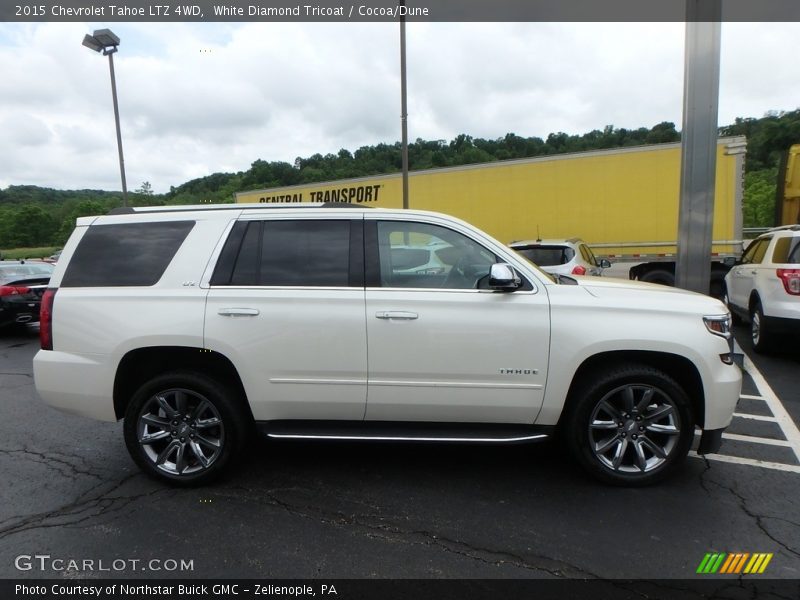 White Diamond Tricoat / Cocoa/Dune 2015 Chevrolet Tahoe LTZ 4WD