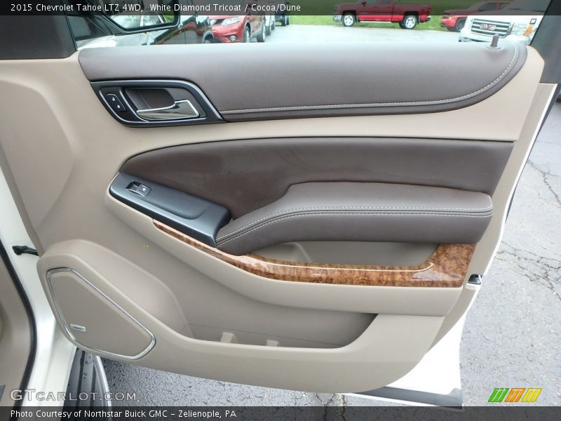 White Diamond Tricoat / Cocoa/Dune 2015 Chevrolet Tahoe LTZ 4WD