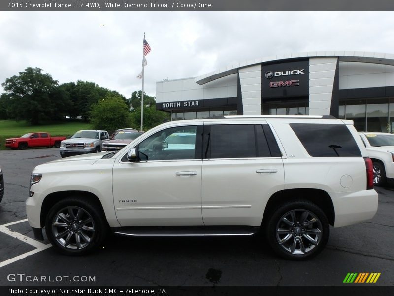 White Diamond Tricoat / Cocoa/Dune 2015 Chevrolet Tahoe LTZ 4WD