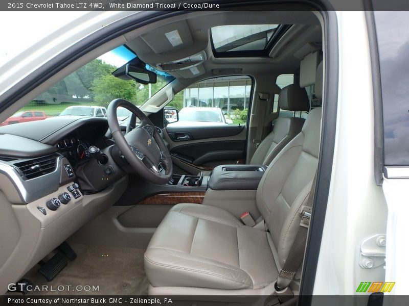 White Diamond Tricoat / Cocoa/Dune 2015 Chevrolet Tahoe LTZ 4WD