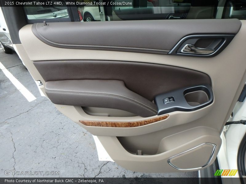 White Diamond Tricoat / Cocoa/Dune 2015 Chevrolet Tahoe LTZ 4WD