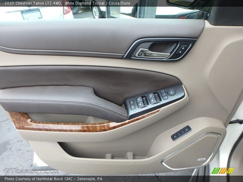 White Diamond Tricoat / Cocoa/Dune 2015 Chevrolet Tahoe LTZ 4WD