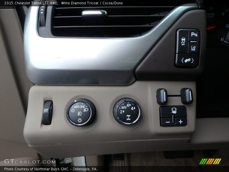 White Diamond Tricoat / Cocoa/Dune 2015 Chevrolet Tahoe LTZ 4WD