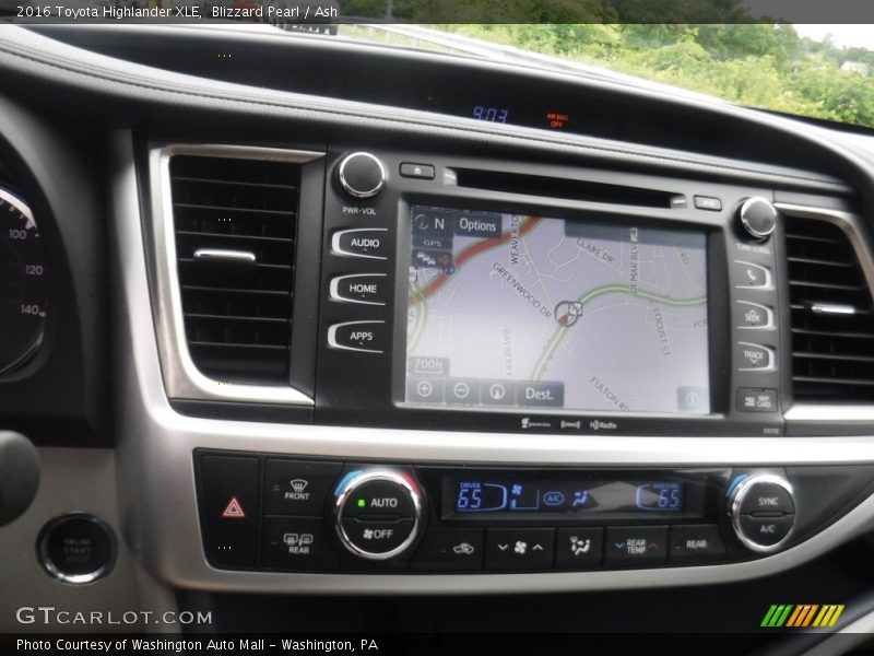 Blizzard Pearl / Ash 2016 Toyota Highlander XLE