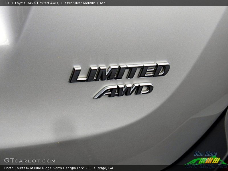 Classic Silver Metallic / Ash 2013 Toyota RAV4 Limited AWD
