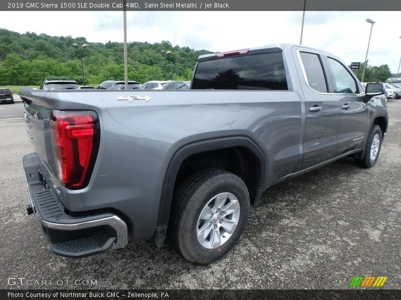 Satin Steel Metallic / Jet Black 2019 GMC Sierra 1500 SLE Double Cab 4WD