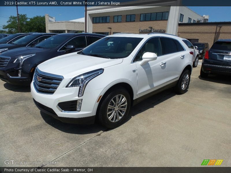 Crystal White Tricoat / Sahara Beige 2019 Cadillac XT5 Luxury AWD