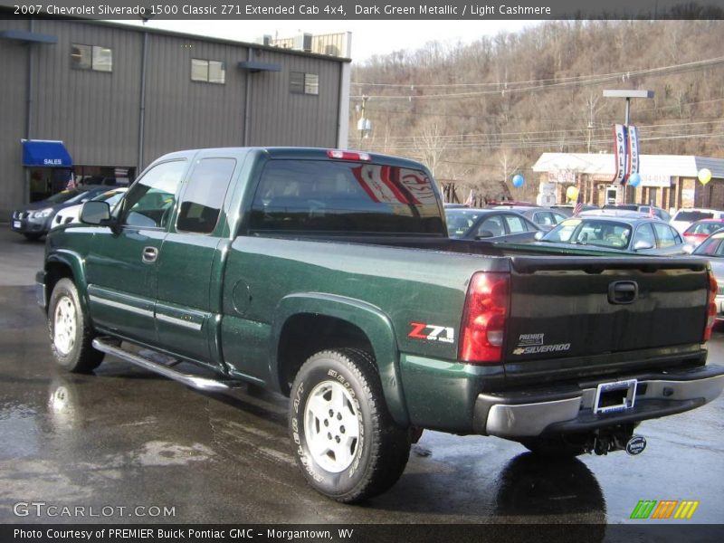 Dark Green Metallic / Light Cashmere 2007 Chevrolet Silverado 1500 Classic Z71 Extended Cab 4x4