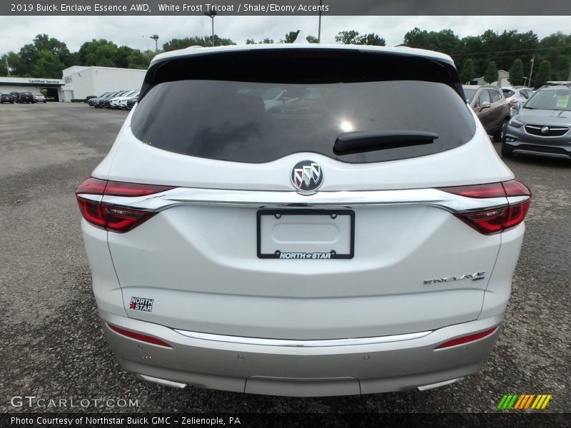 White Frost Tricoat / Shale/Ebony Accents 2019 Buick Enclave Essence AWD