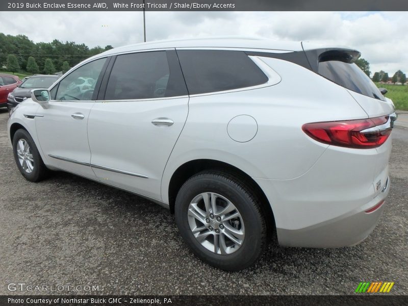 White Frost Tricoat / Shale/Ebony Accents 2019 Buick Enclave Essence AWD