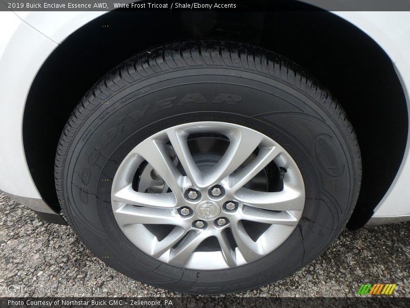 White Frost Tricoat / Shale/Ebony Accents 2019 Buick Enclave Essence AWD