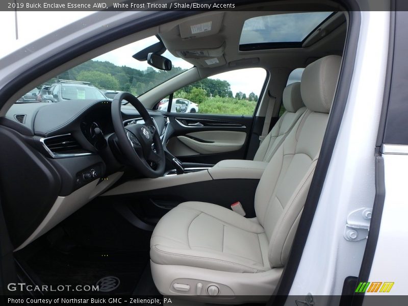 White Frost Tricoat / Shale/Ebony Accents 2019 Buick Enclave Essence AWD