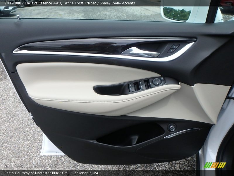 White Frost Tricoat / Shale/Ebony Accents 2019 Buick Enclave Essence AWD