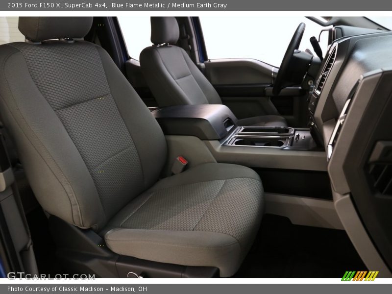 Blue Flame Metallic / Medium Earth Gray 2015 Ford F150 XL SuperCab 4x4