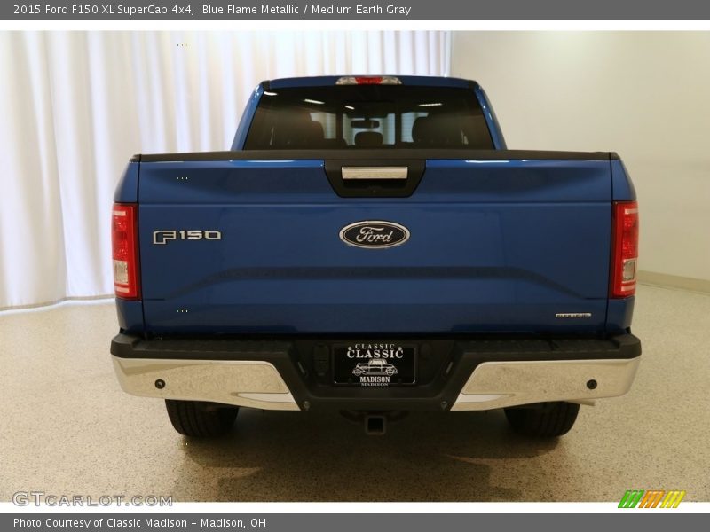 Blue Flame Metallic / Medium Earth Gray 2015 Ford F150 XL SuperCab 4x4