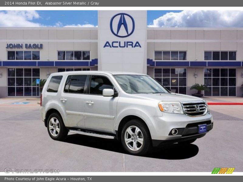 Alabaster Silver Metallic / Gray 2014 Honda Pilot EX