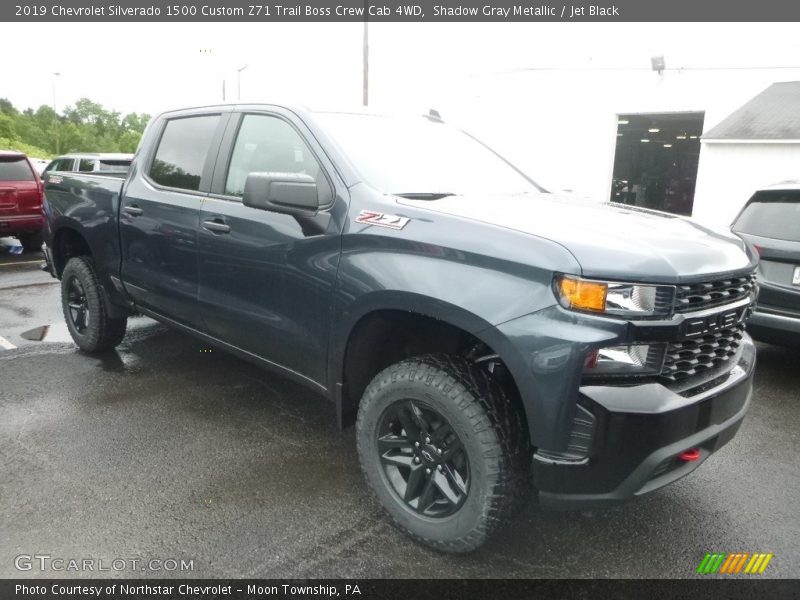 Shadow Gray Metallic / Jet Black 2019 Chevrolet Silverado 1500 Custom Z71 Trail Boss Crew Cab 4WD