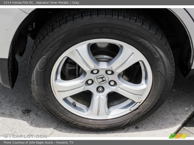Alabaster Silver Metallic / Gray 2014 Honda Pilot EX