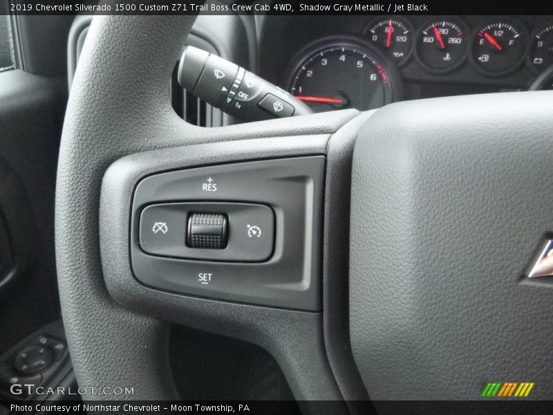 Shadow Gray Metallic / Jet Black 2019 Chevrolet Silverado 1500 Custom Z71 Trail Boss Crew Cab 4WD