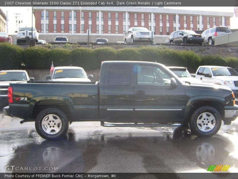 Dark Green Metallic / Light Cashmere 2007 Chevrolet Silverado 1500 Classic Z71 Extended Cab 4x4