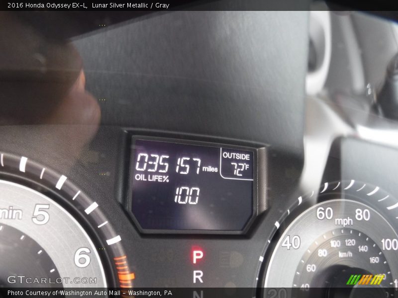 Lunar Silver Metallic / Gray 2016 Honda Odyssey EX-L