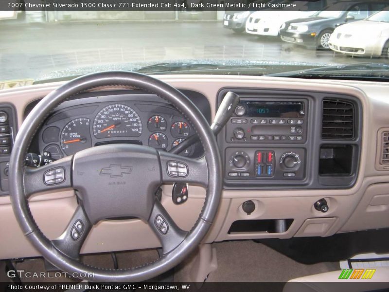 Dark Green Metallic / Light Cashmere 2007 Chevrolet Silverado 1500 Classic Z71 Extended Cab 4x4