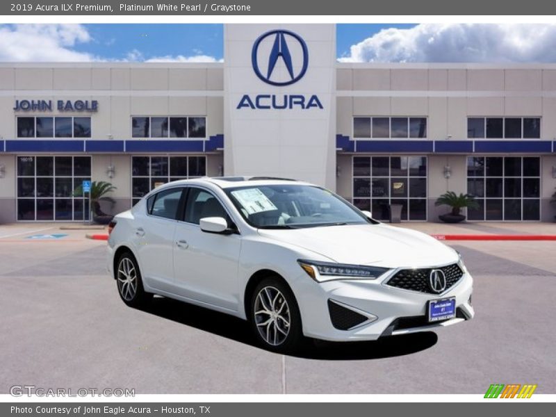 Platinum White Pearl / Graystone 2019 Acura ILX Premium