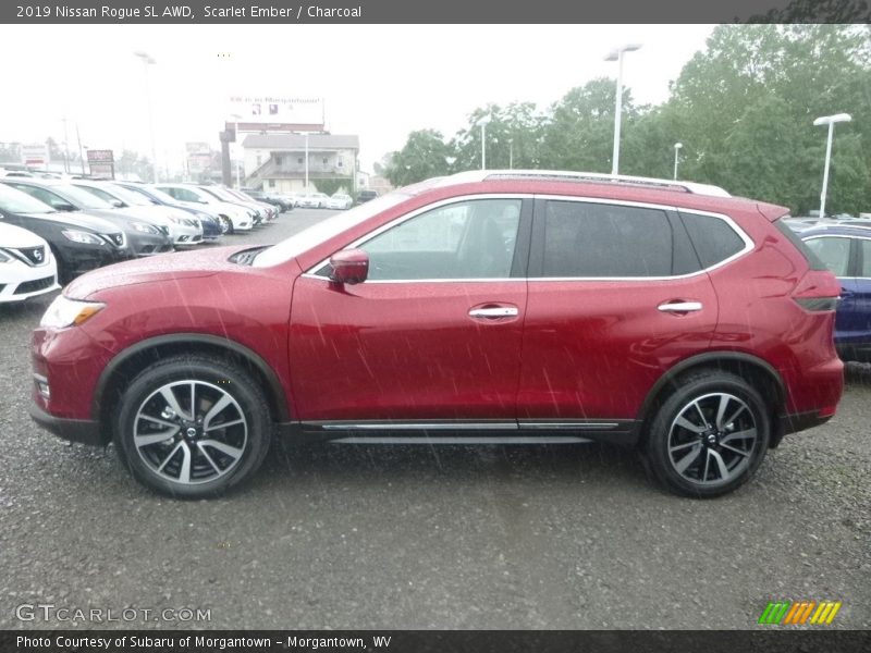 Scarlet Ember / Charcoal 2019 Nissan Rogue SL AWD
