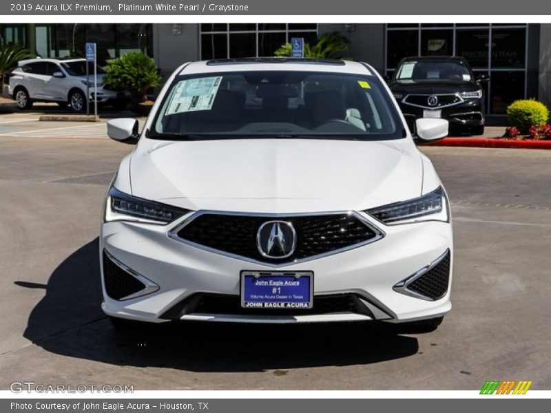 Platinum White Pearl / Graystone 2019 Acura ILX Premium