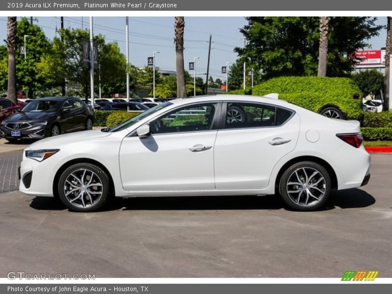 Platinum White Pearl / Graystone 2019 Acura ILX Premium