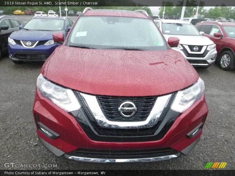 Scarlet Ember / Charcoal 2019 Nissan Rogue SL AWD