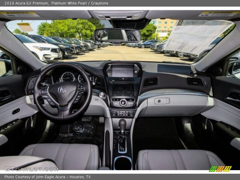 Platinum White Pearl / Graystone 2019 Acura ILX Premium