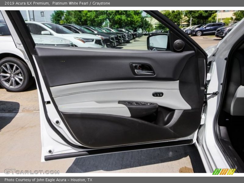 Platinum White Pearl / Graystone 2019 Acura ILX Premium