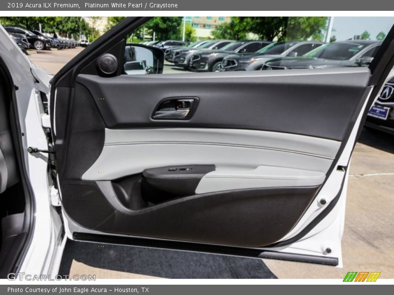 Platinum White Pearl / Graystone 2019 Acura ILX Premium