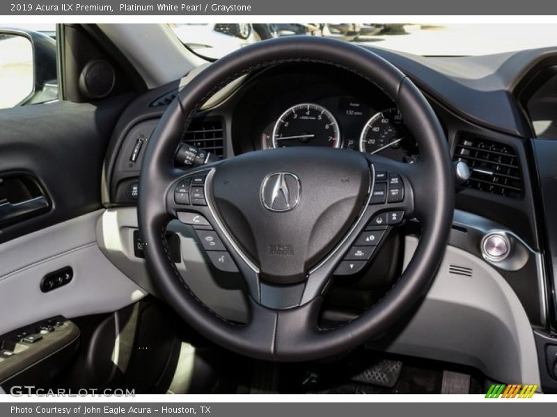 Platinum White Pearl / Graystone 2019 Acura ILX Premium
