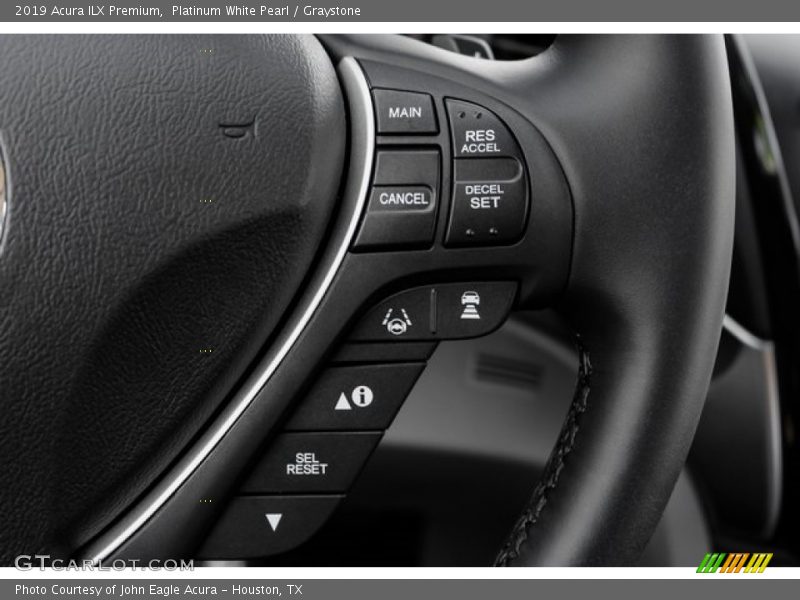 Platinum White Pearl / Graystone 2019 Acura ILX Premium