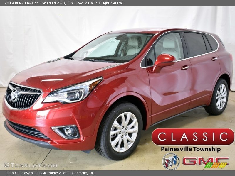 Chili Red Metallic / Light Neutral 2019 Buick Envision Preferred AWD